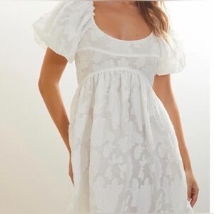 Altar’d State White Floral Mini Dress